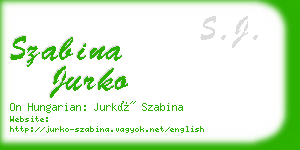 szabina jurko business card